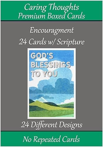 Christian Encouragement Cards Assortment, 24 Designs with Scripture