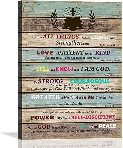 "Be Still and Know That I Am God" Scripture Canvas Wall Art
