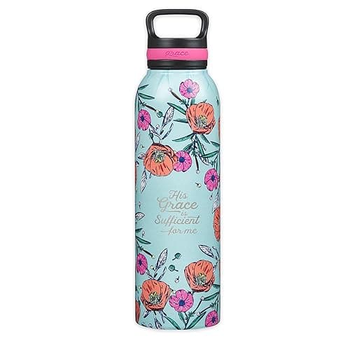 His Grace Is Sufficient 2 Corinthians 12:9 Insulated Water Bottle, 24 oz